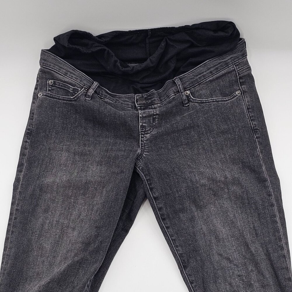 Gap Maternity Women's Distressed‎ Black True Skinny Jeans Size 31